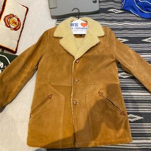 Vintage Leather / Fur winter jacket.